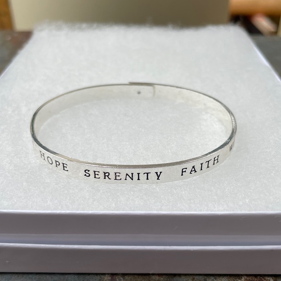 Stainless Steel Peace Hope Serenity Faith, etc. Bracelet - Picture 1 of 3